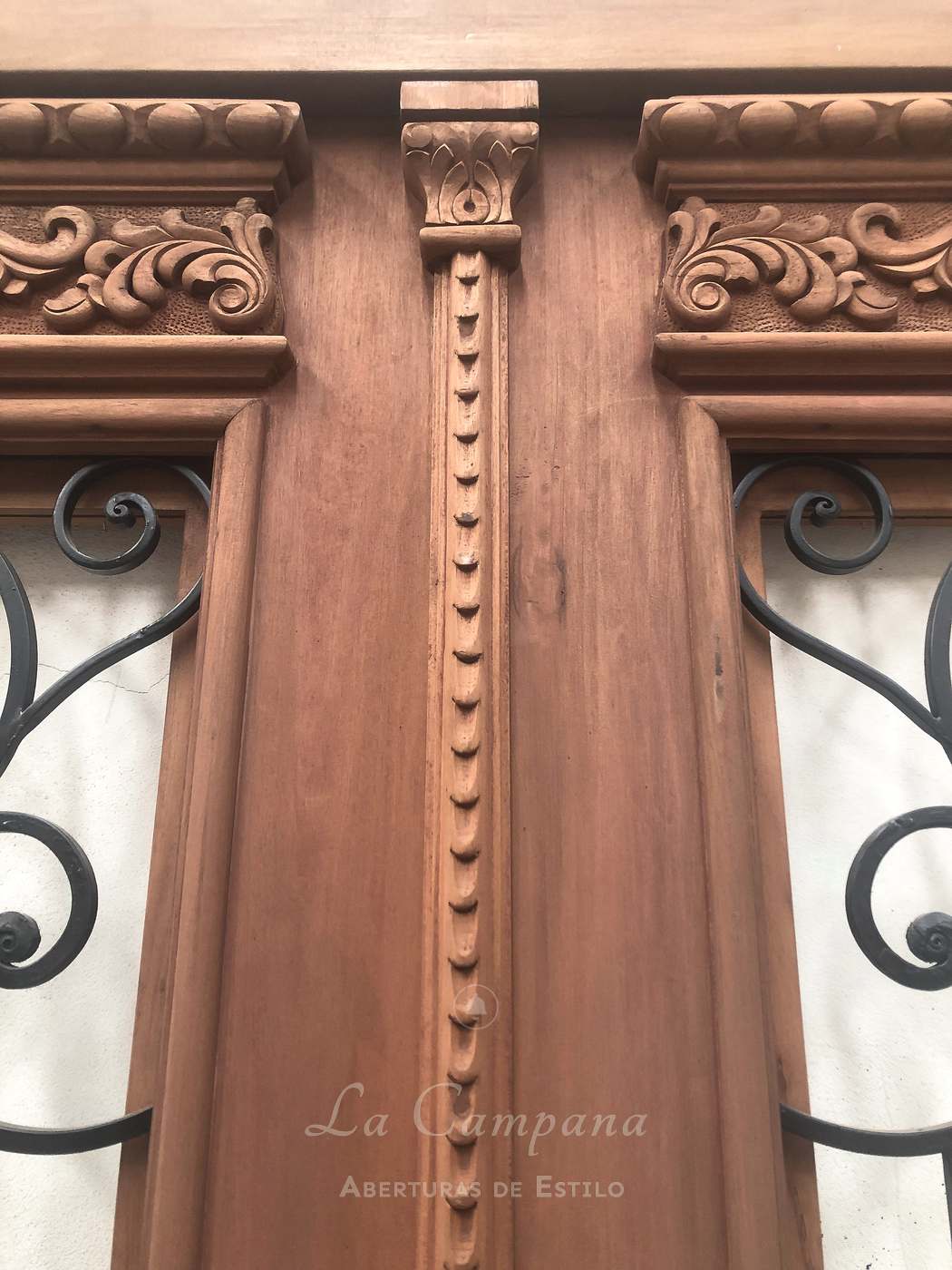 Puerta doble con reja