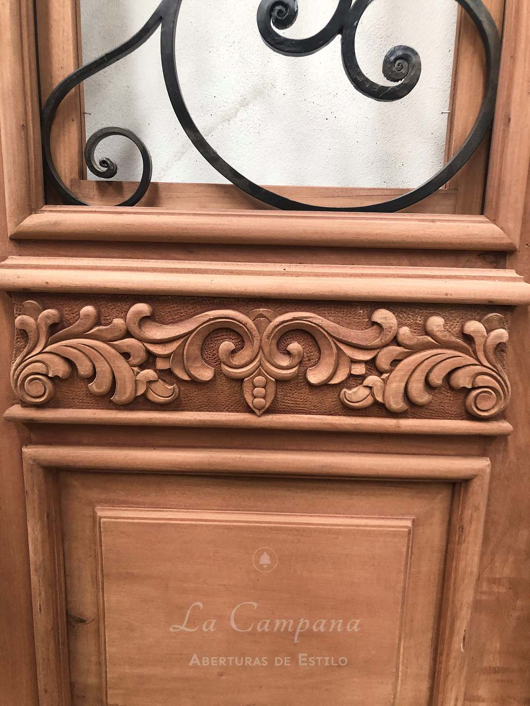 Puerta doble con reja