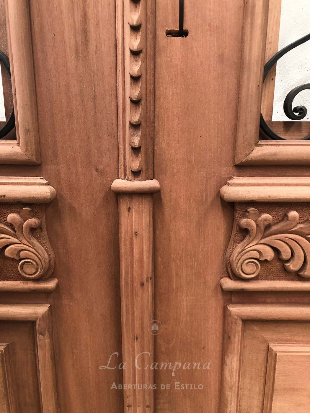 Puerta doble con reja