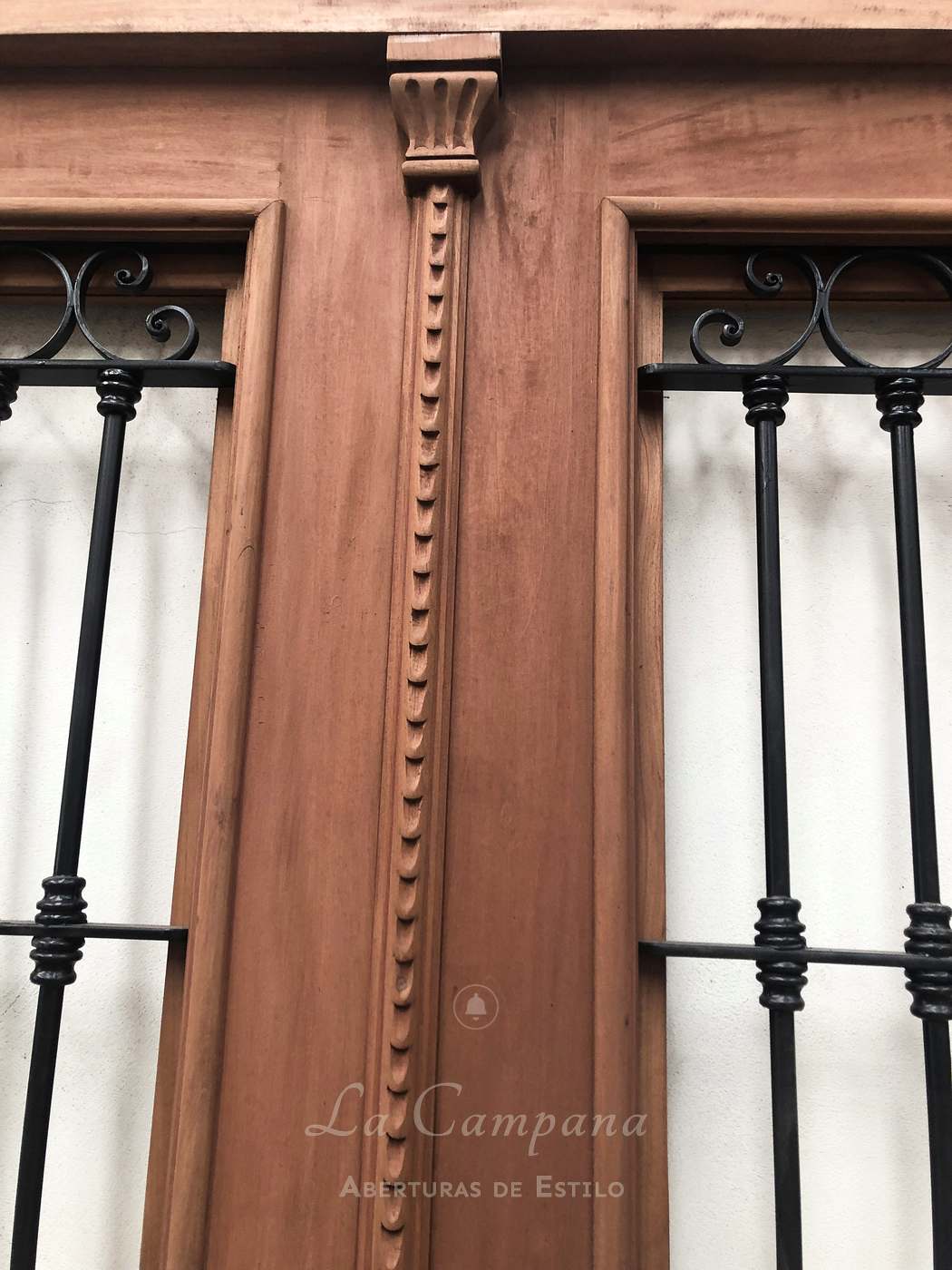 Puerta doble hoja con reja